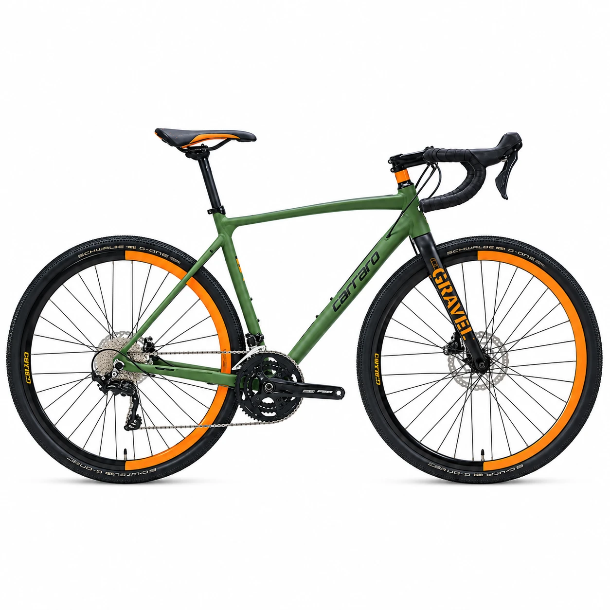 Carraro 28" Gravel G2 520H 20-V HD Mat Haki Yeşili-Siyah-Turuncu