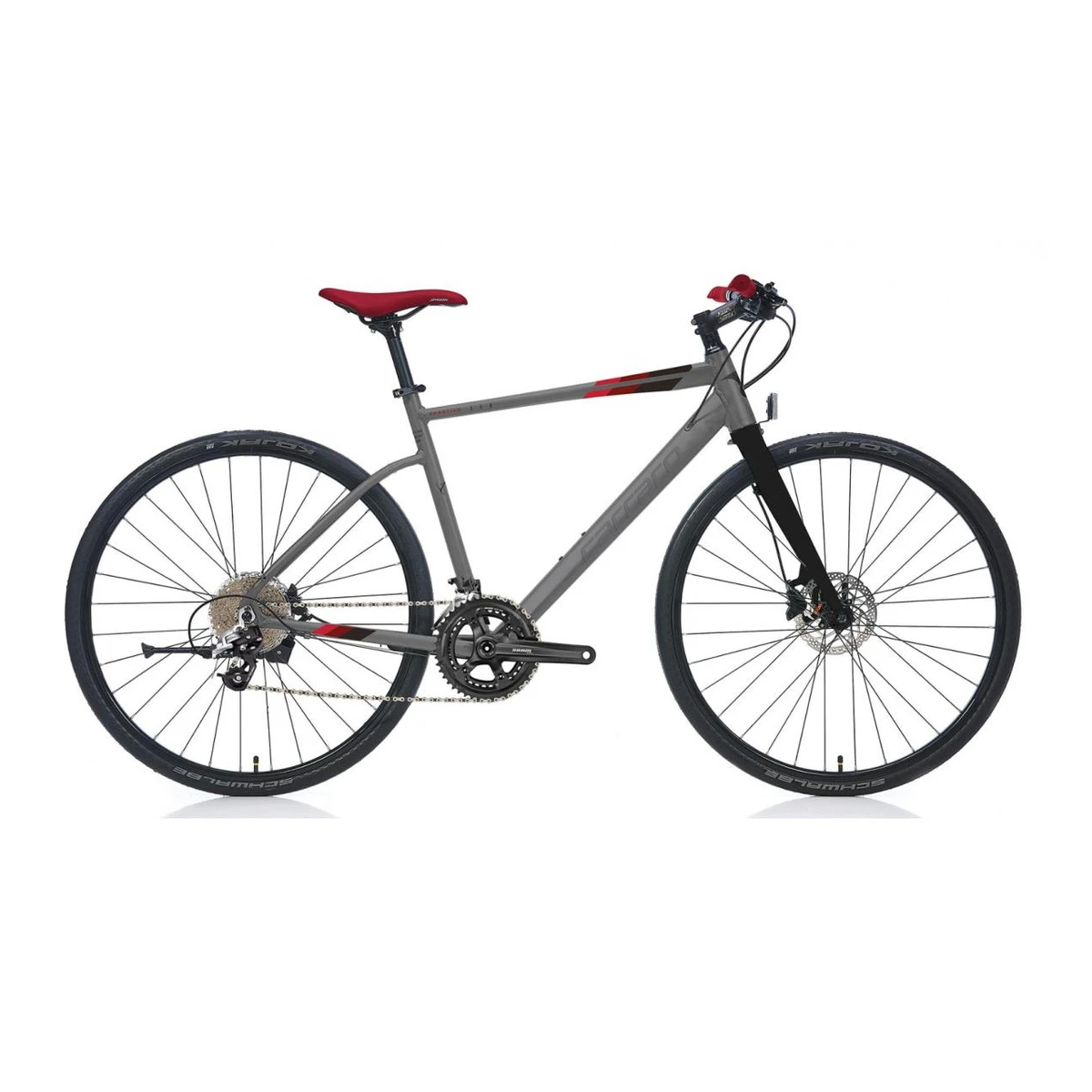 Carraro 28" Sportive 350 E.Şehir 480H 22-V HD Mat Antrasit-Siyah-Kırmızı
