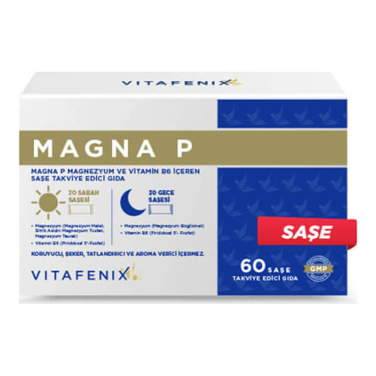 Vitafenix Magna P Magnezyum Vitamin B6 60 Saşe