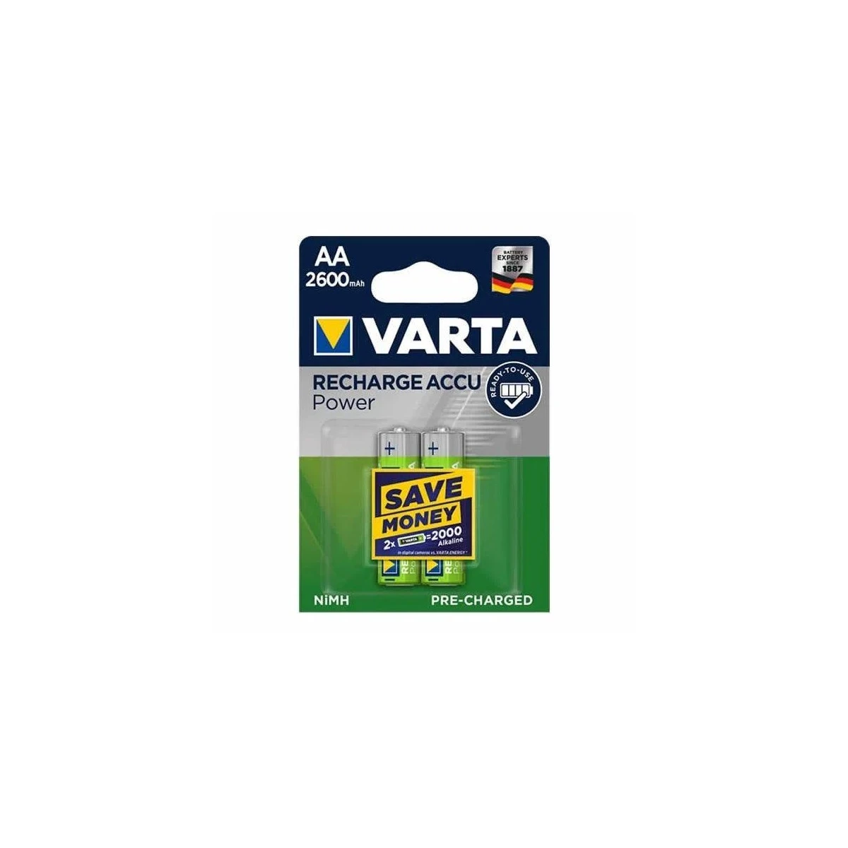 Varta Şarj Edilebilir Kalem Pil 2'li Aa 2600mah