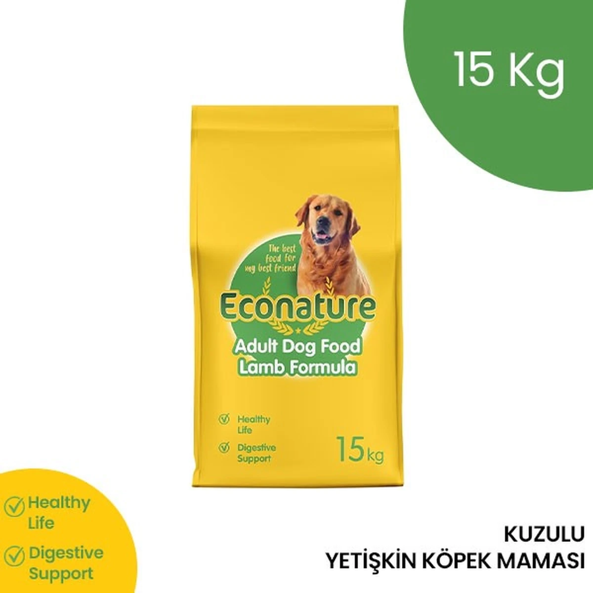 Econature Kuzu Etli Yetişkin Köpek Maması 15 Kg