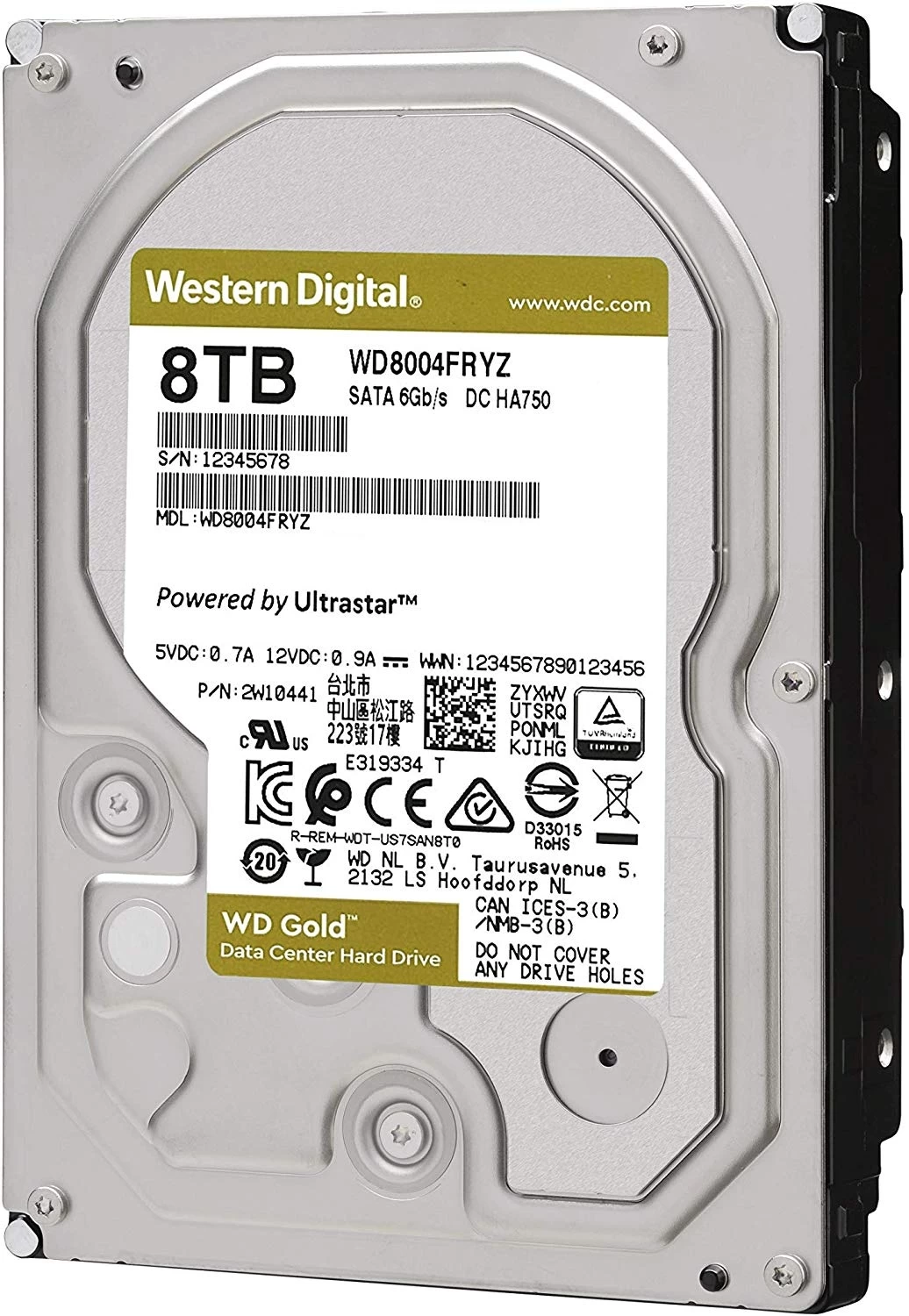 8tb Wd Gold Enterprise 7200rpm Sata3 256mb Wd8004fryz
