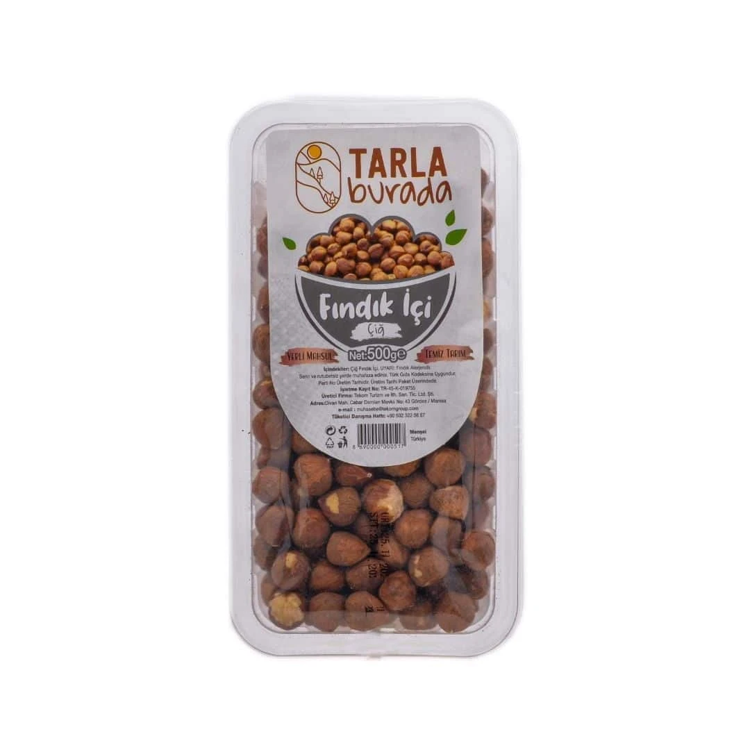 Tarla Burada Çiğ Fındık İçi 500 Gr