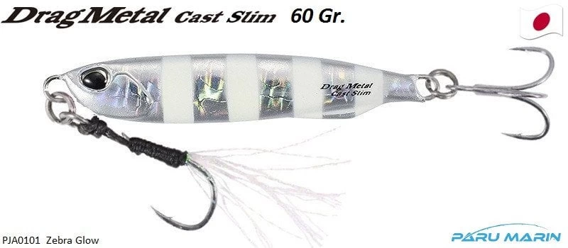 Duo Drag Metal Cast Slim Jig 60gr. Pja0101 / Zebra Glow