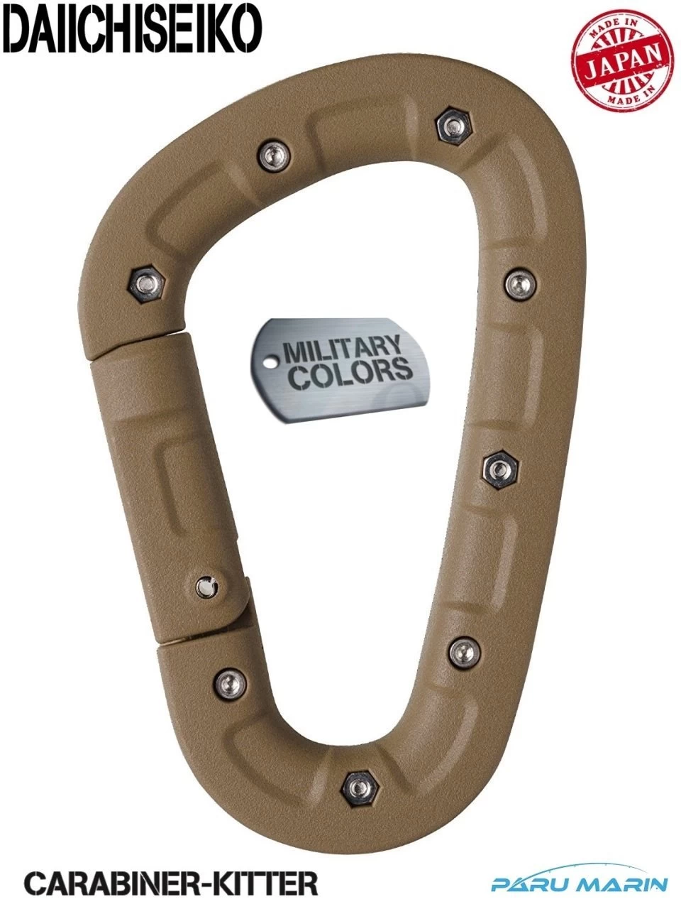 Daiichiseiko Carabiner Kitter Düğüm Sıkma Ve İp-misina Kopartma Aparatı Dark Earth