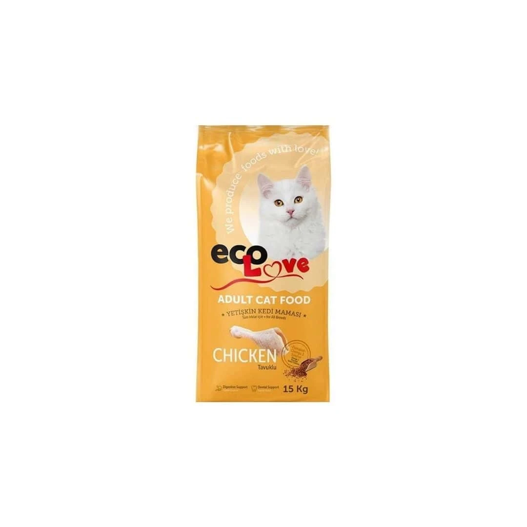 Eco Love Yetişkin Tavuklu Kedi Maması 15 Kg