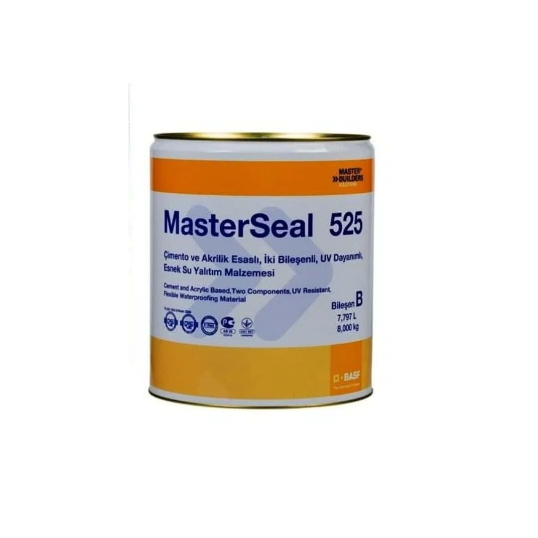 Masterseal Ptb Çimento Ve Akrilik Esaslı, İki Bileşenli, Uv Dayanımlı, Esnek Su Yalıtım Malzemesi Beyaz 8 Kg (masterseal 525)