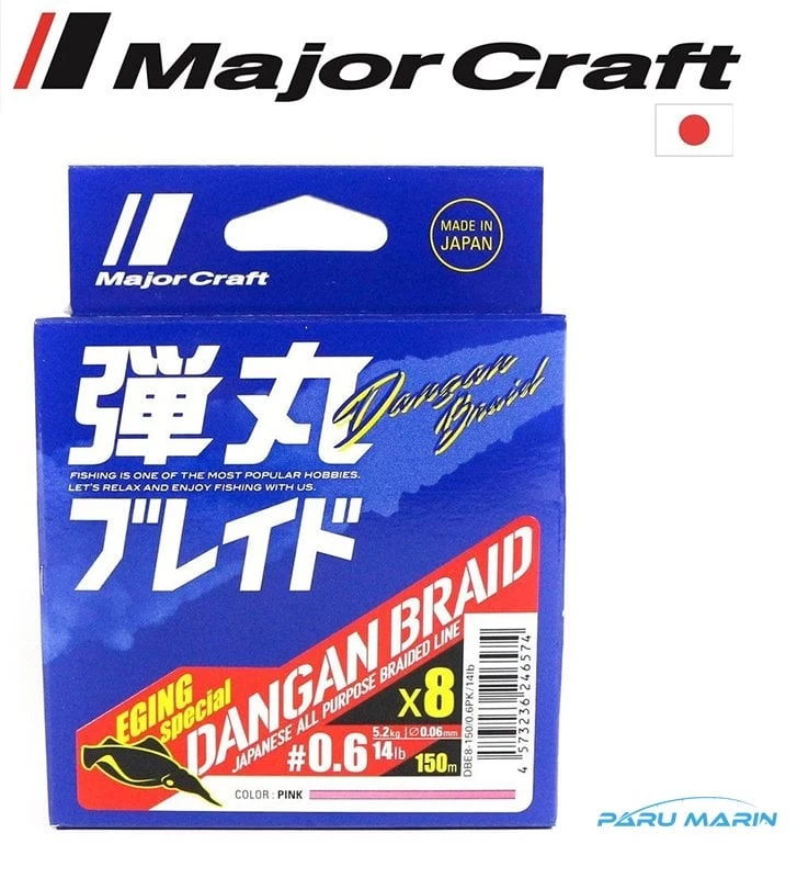 Major Craft Dangan Lrf İp Db8 Pe 0.6/0.06mm/5.2kg/150 Metre Pink