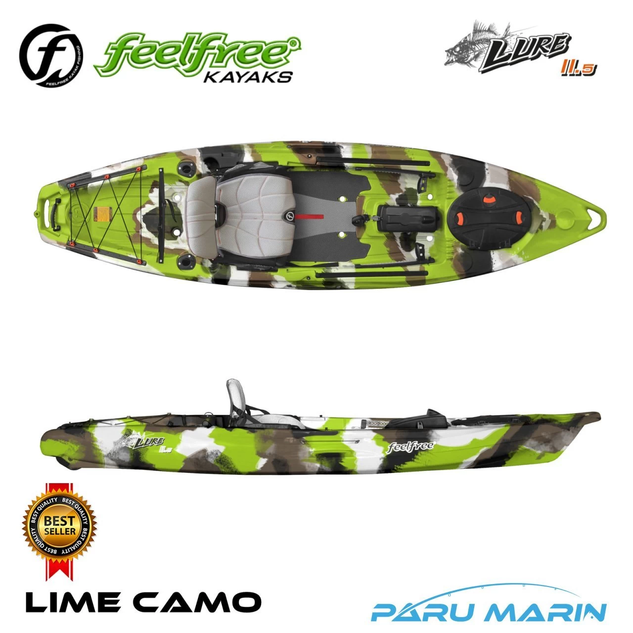 Feelfree Lure 11.5 Lime Camo Kürekli Kano