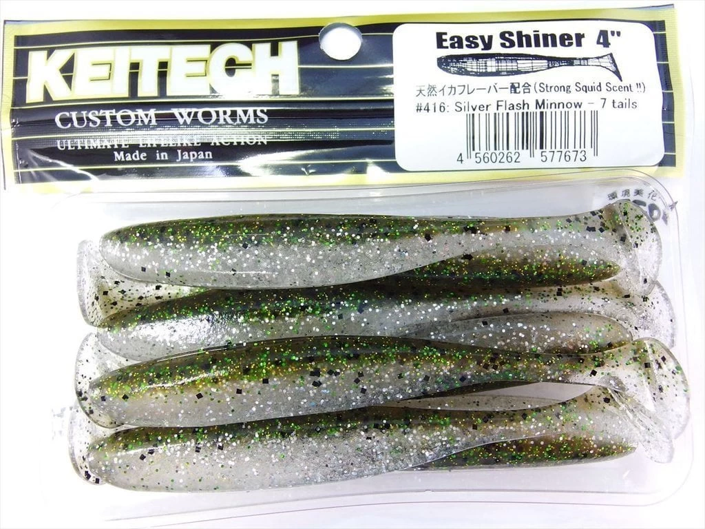 Keitech Easy Shiner 9cm-4'' #416 Silver Flash Minnow