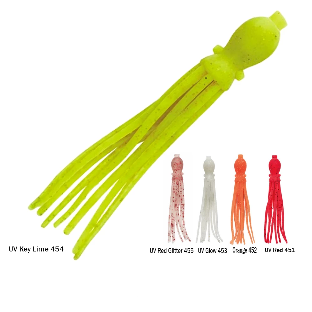 Nikko Octopus 114mm Sİlİkon Yem Uv Key Lime 454