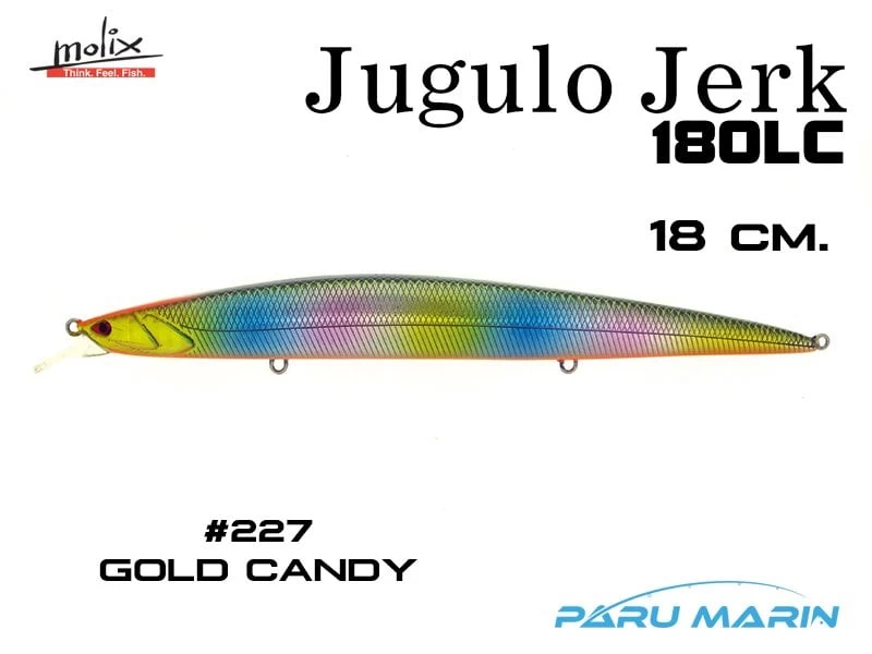 Molix Jugulo Jerk 180lc 18 Cm. Sahte Balık, #227 Gold Candy