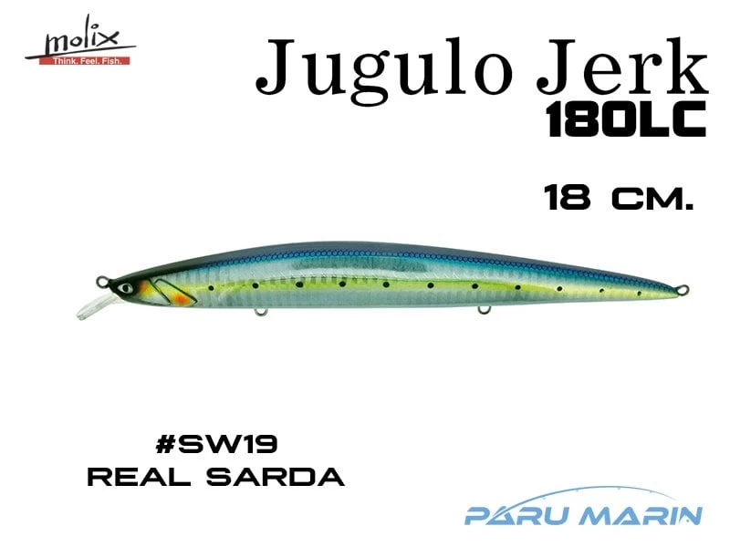Molix Jugulo Jerk 180lc 18 Cm. Sahte Balık, #sw19 Real Sarda