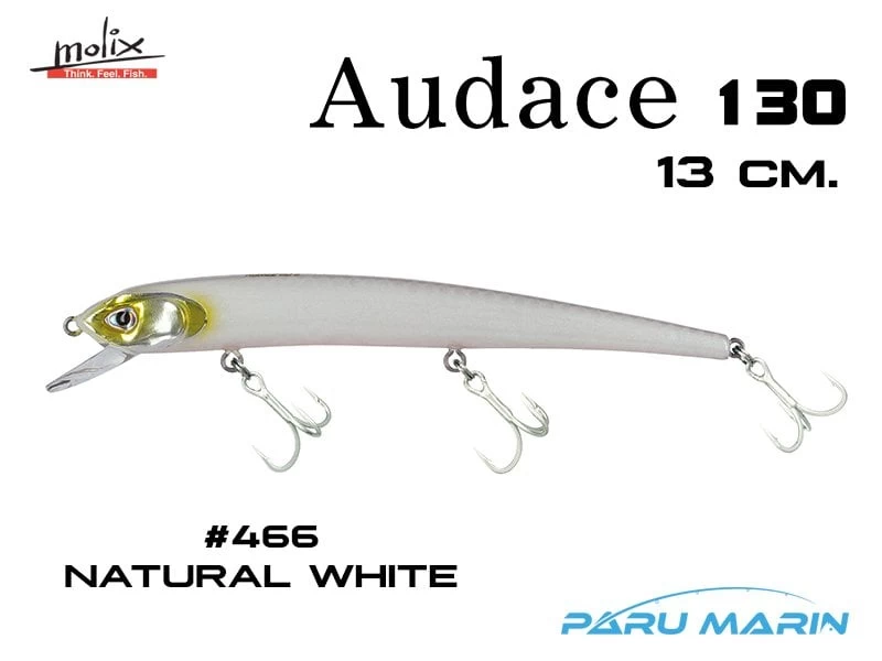 Molix Audace 130 - 13 Cm. Sahte Balık, #466 Natural White
