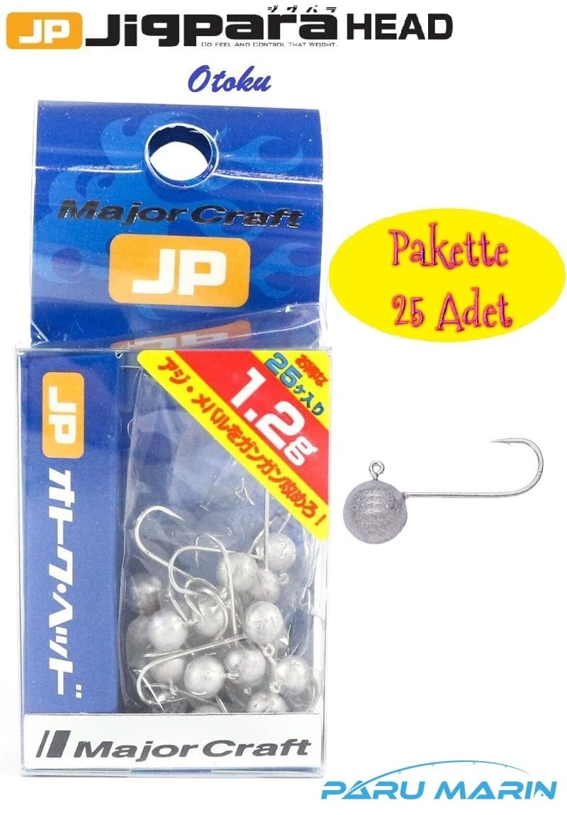 Major Craft Jigpara Otoku Head 1.2gr. (25 Adet)
