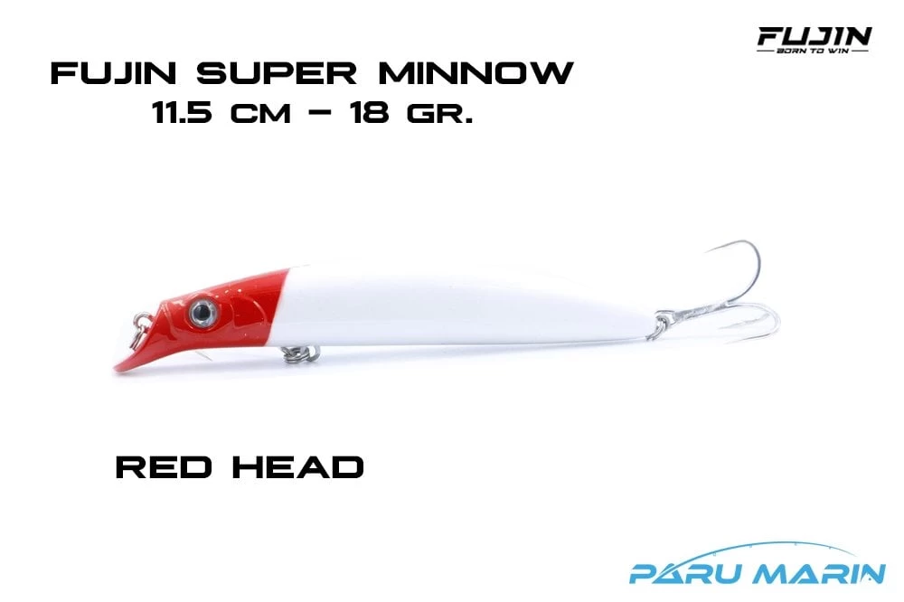 Fujin Super Minnow 11.5cm 18gr Maket Balık Red Head