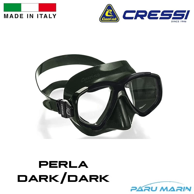 Cressi Perla Dark/Dark Dalış ve Yüzme Maskesi