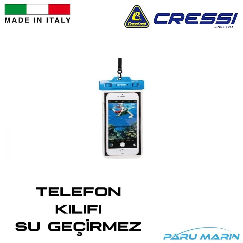 Cressi Su Geçirmez Cep Telefonu Kılıfı Mavi