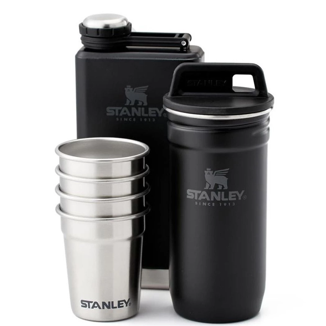 Stanley Adventure Çelik Shot Bardak Ve Matara Seti Sİyah
