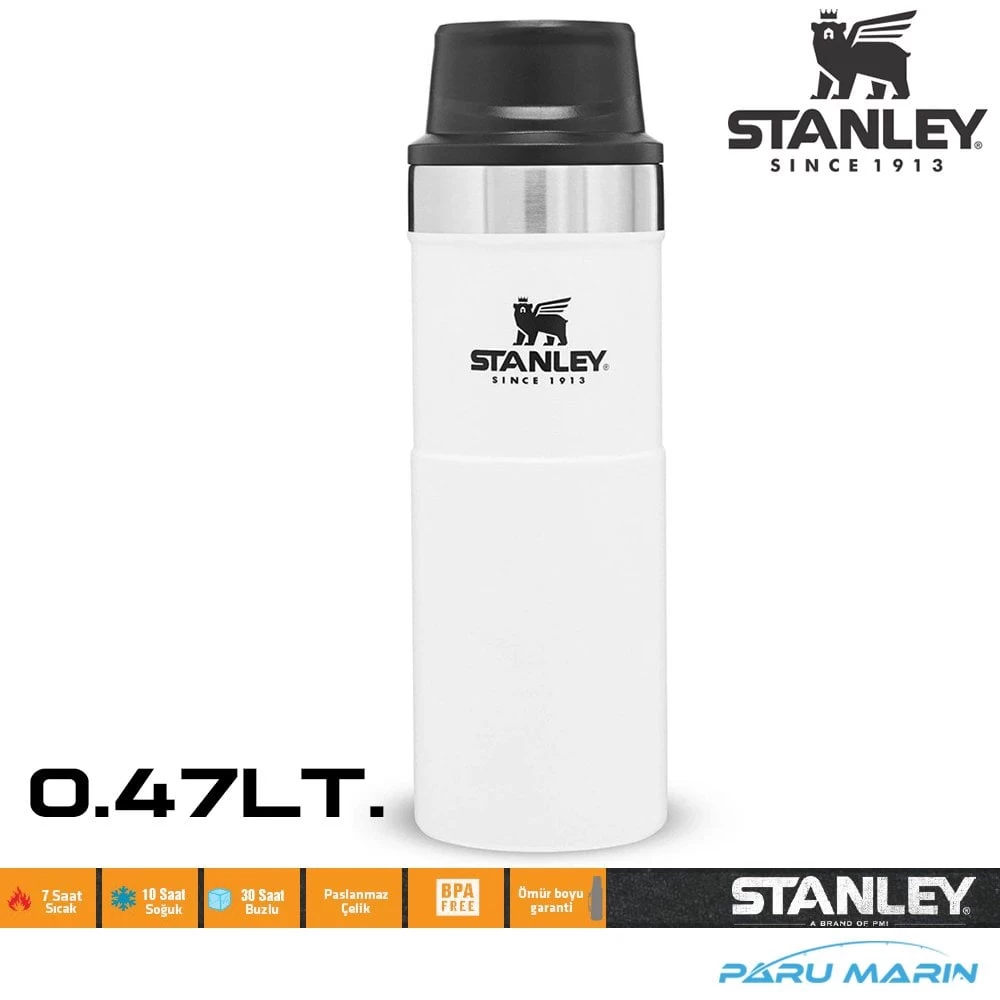 Stanley Klasik Trigger-action Seyahat Bardağı 0.47lt. Beyaz
