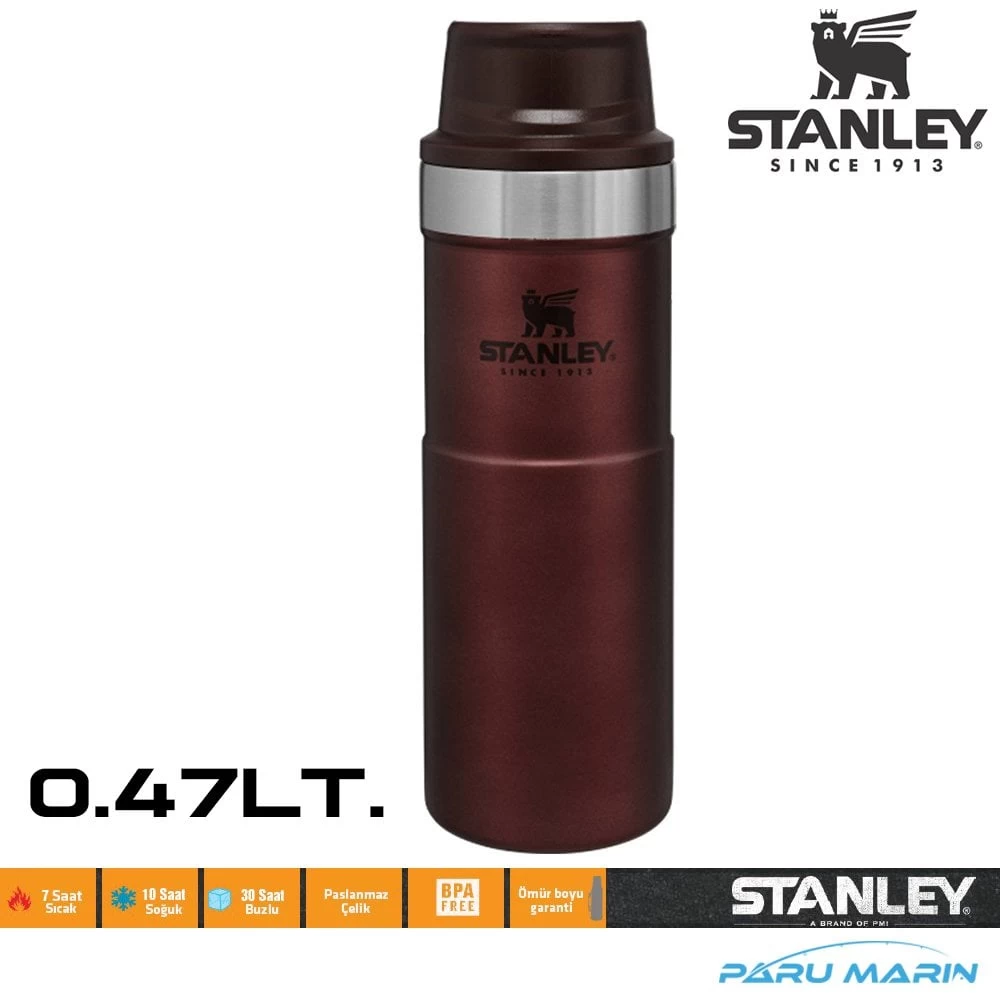 Stanley Klasik Trigger-action Seyahat Bardağı 0.47lt. Bordo