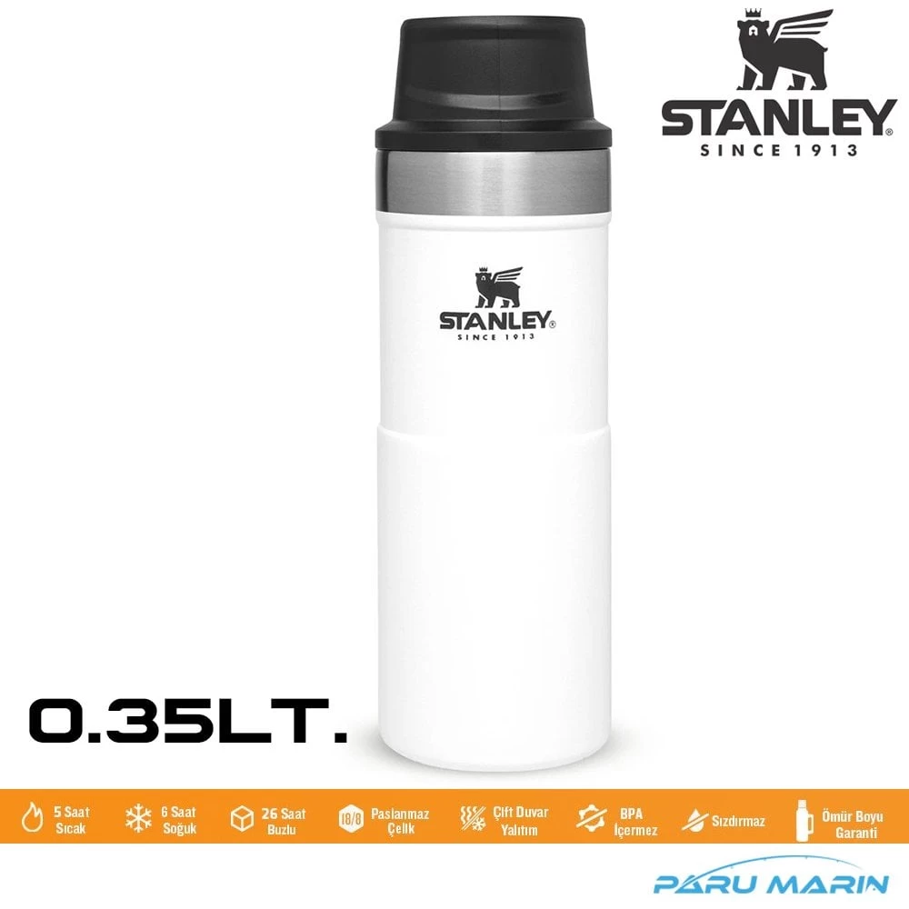 Stanley Klasik Trigger-action Termos Bardak 0.35lt. Beyaz