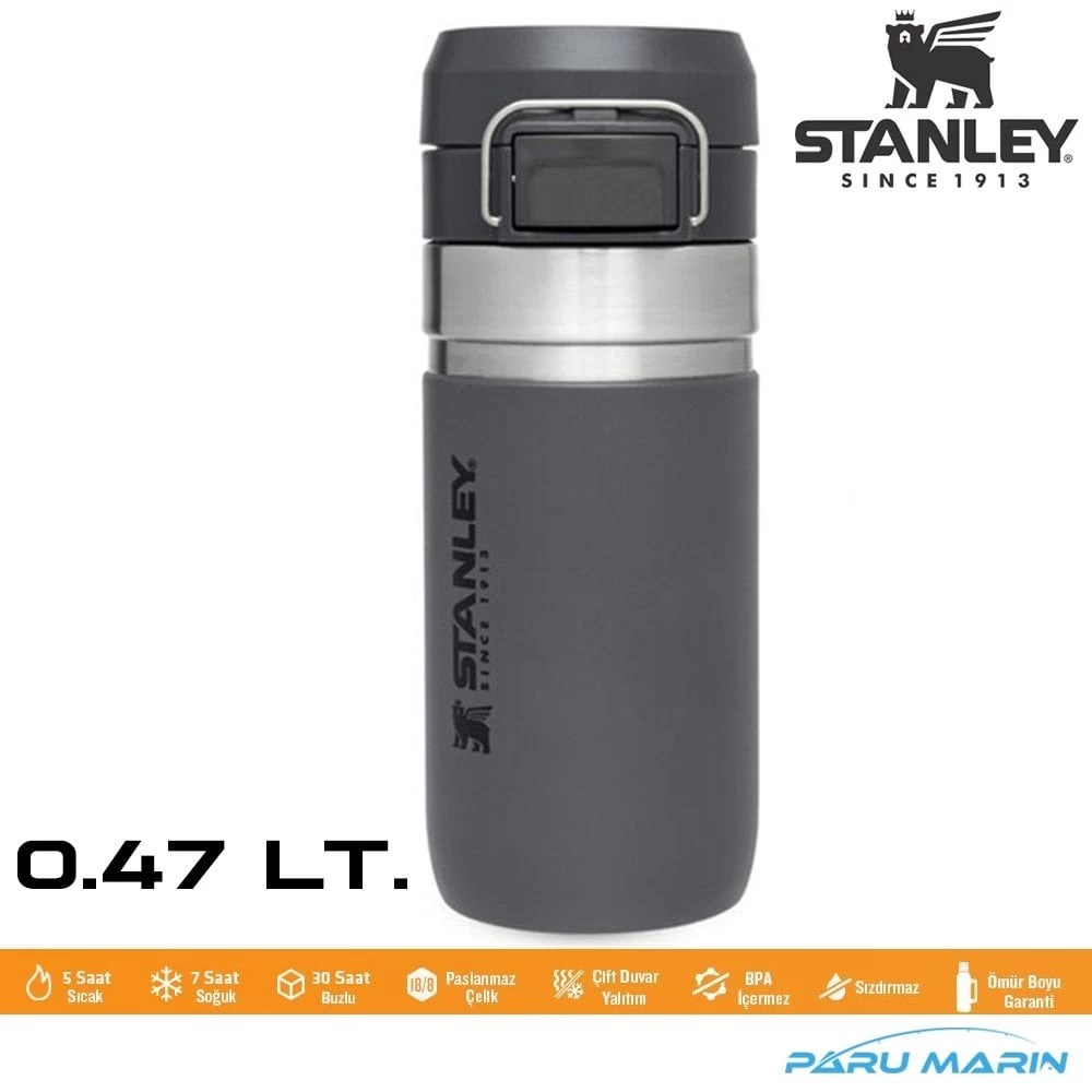 Stanley Go Quick Flip Paslanmaz Çelik Termos 0.47lt. FÜme
