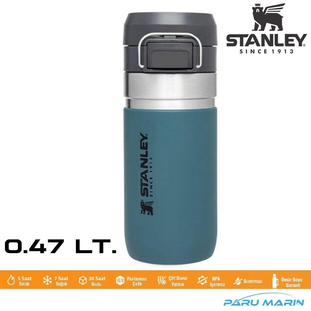 Stanley Go Quick Flip Paslanmaz Çelik Termos 0.47lt. Petrol