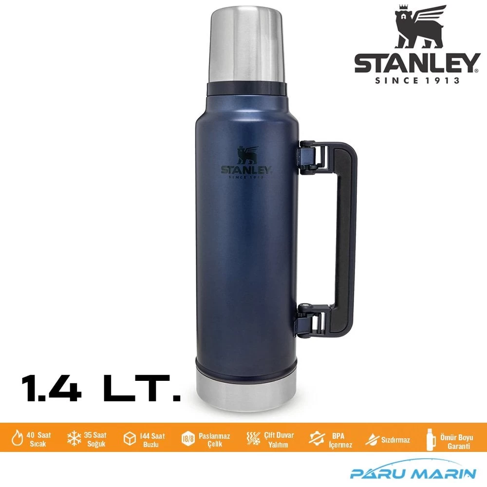 Stanley Legendary Klasik Vakumlu Paslanmaz Çelik Termos 1.4lt. Lacİvert
