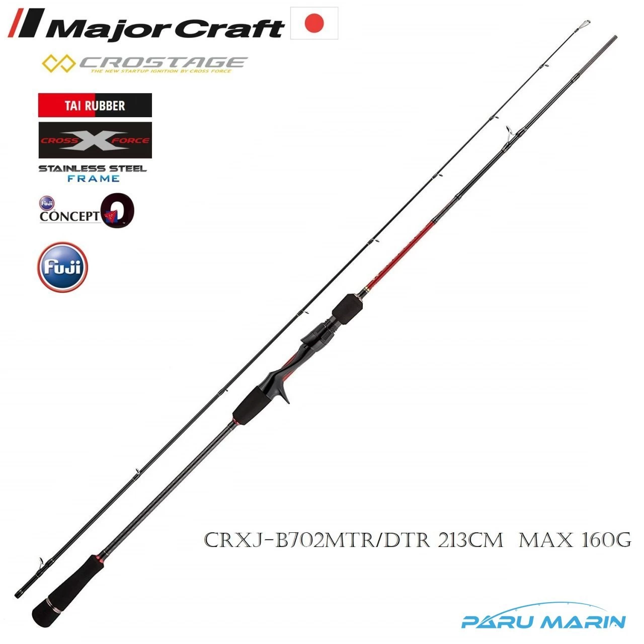 Major Craft New Crostage Crxj-b702mtr/dtr Tai Rubber Kamış 213cm Max 160gr.