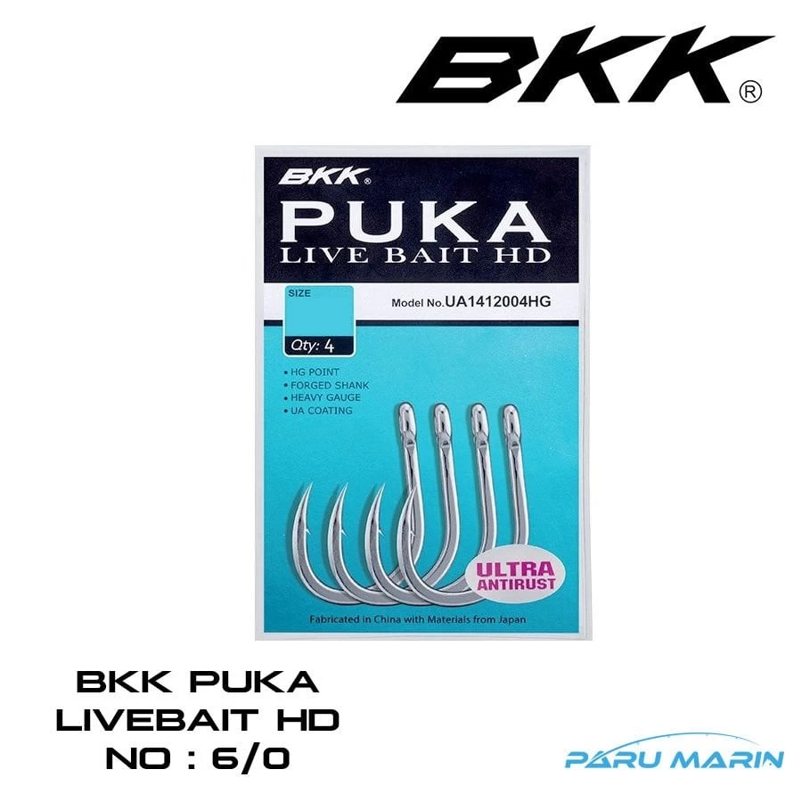 Bkk Puka Livebait Hd İğne 6/0 4 Adet