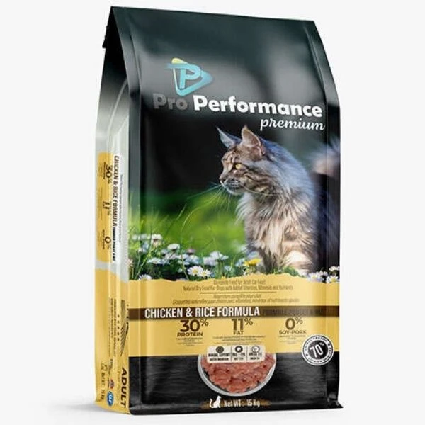 Pro Performance Adult Chicken Rice Tavuklu Ve Pirinçli Yetişkin Kedi Maması 15 Kg