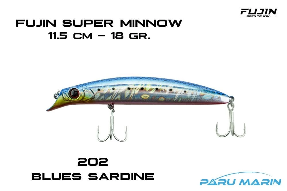 Fujin Super Minnow 11.5cm 18gr Maket Balık 202 Blues Sardine
