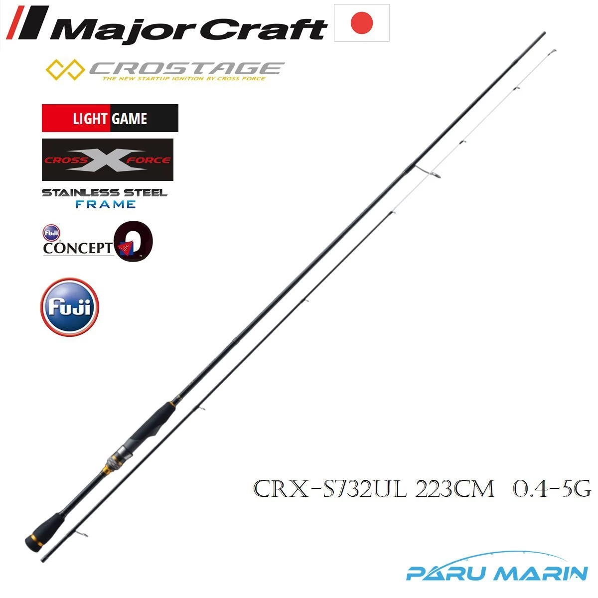 Major Craft New Crostage Crx-s732ul Lrf Kamış Solid Uç 223cm 0.4-5gr.