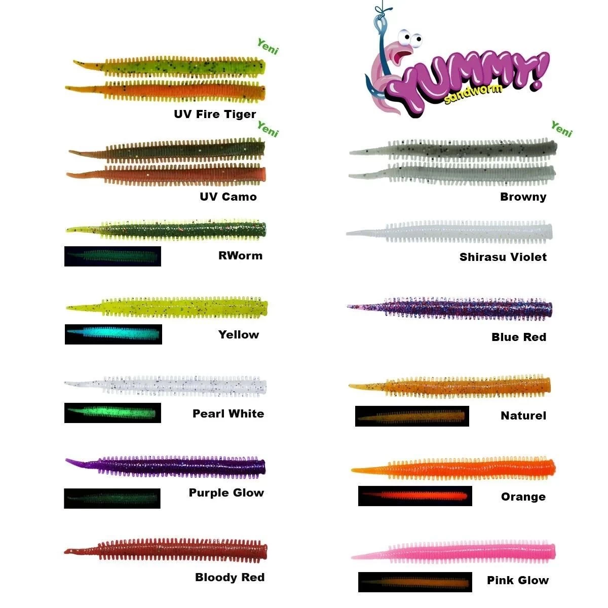 Fujin Yummy Sandworm Silikon Yem Browny , 7cm.