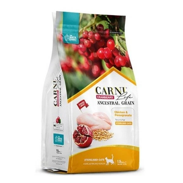 Carni Life Sterilised Cat Tavuk &nar 1.5 Kg