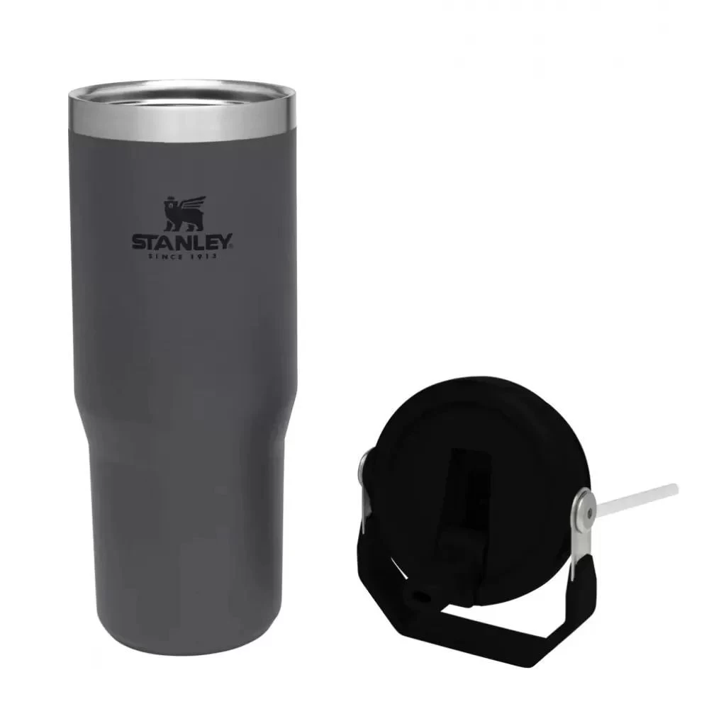 Stanley The Iceflow Flip Straw Tumbler Pipetli Termos Bardak 0,88 Lt Antrasit
