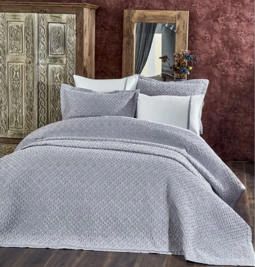 Ecocotton Artova Yatak ÖrtÜsÜ 260*240 Grİ