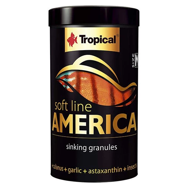 Tropical Softline America Kuzey Ve Güney Amerika Balıkları Için Yumuşak Taneli Balık Yemi Medium 250 Ml 150 Gr