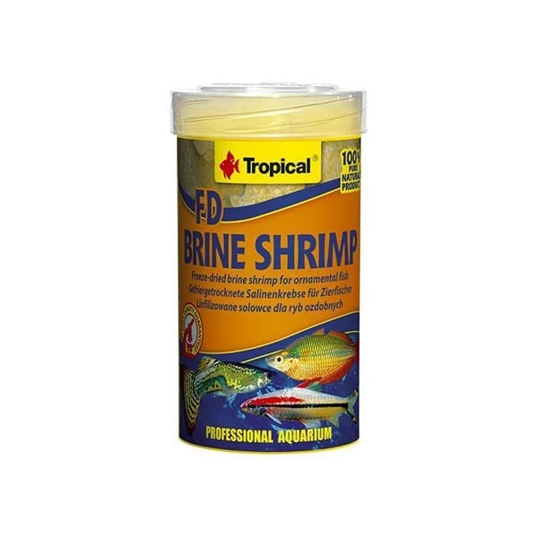 Tropical Fd Brine Shrimp Kurutulmuş Küp Karides Süs Balık Yemi 100 Ml 10 Gr