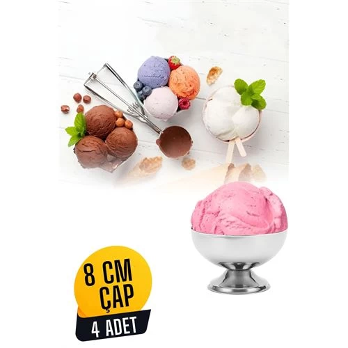 Transformacion Çelik Küçük Dondurma Kasesi 4 Adet 720550