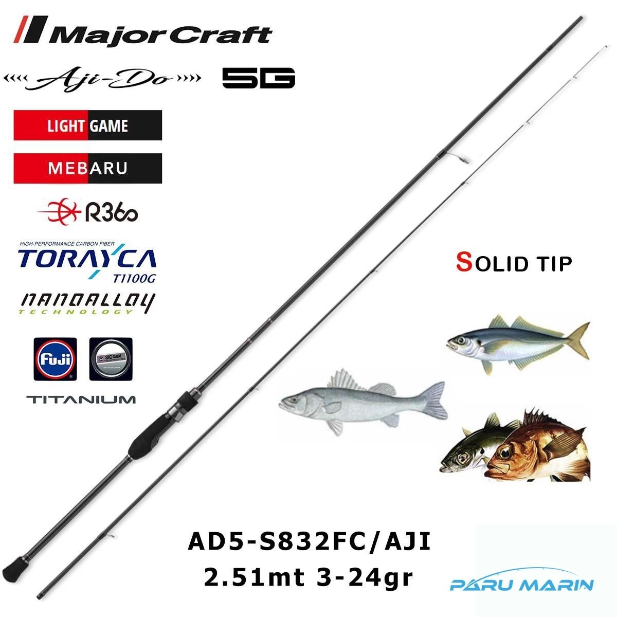 Major Craft Aji - Do Ad5-s83fc/aji 251cm 3-24gr Lrf Kamış