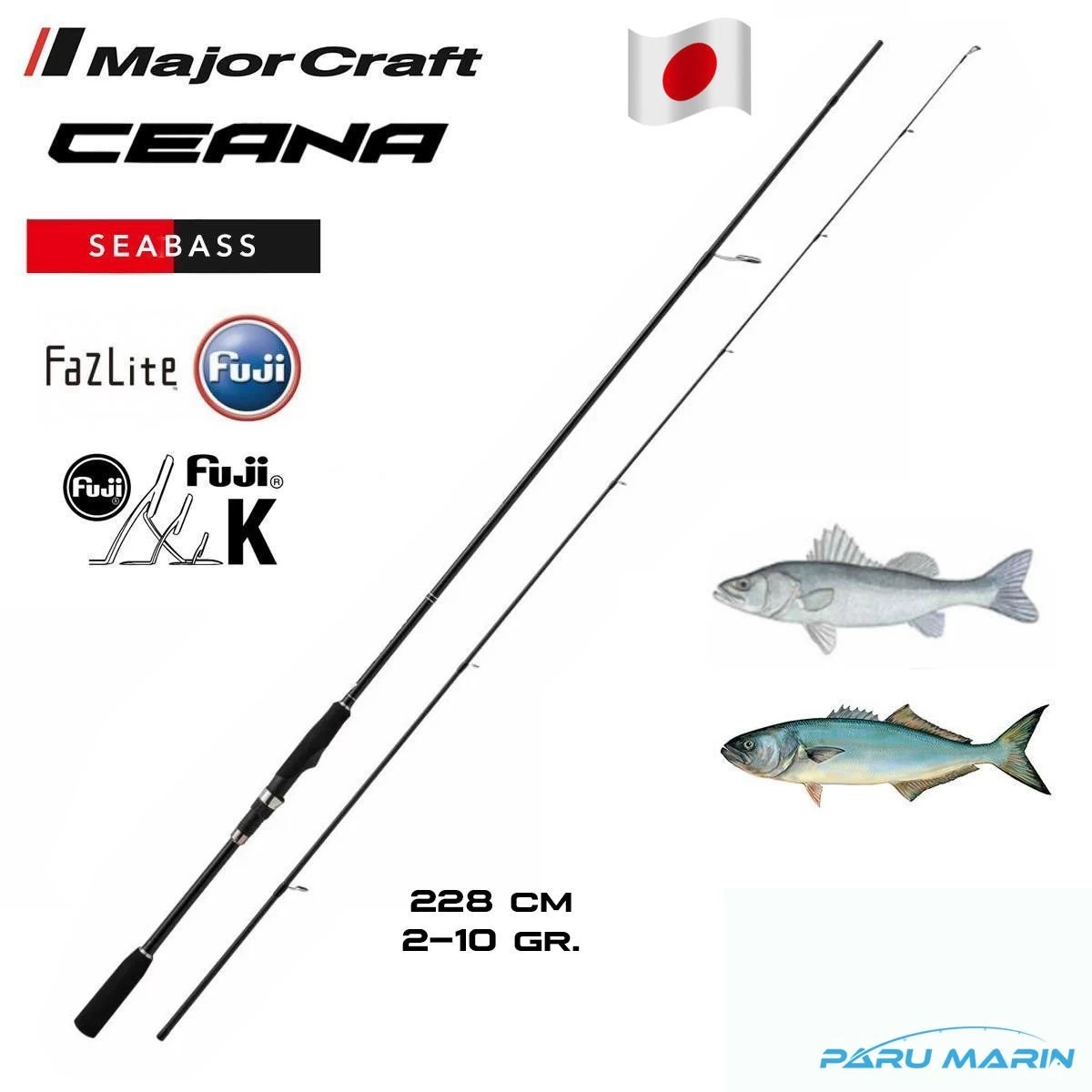 Major Craft Ceana Cns-762ul 228cm 2-10gr Lrf Spin Kamış