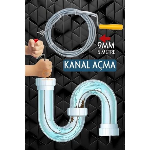 Transformacion Profesyonel Kanal Açma Sprali  Kanal Gider Tıkanık Açıcı 5 Mt 715264