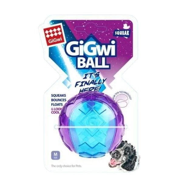 Gigwi Ball Sert Top Plastik Köpek Oyuncağı 6 Cm Mavi/mor