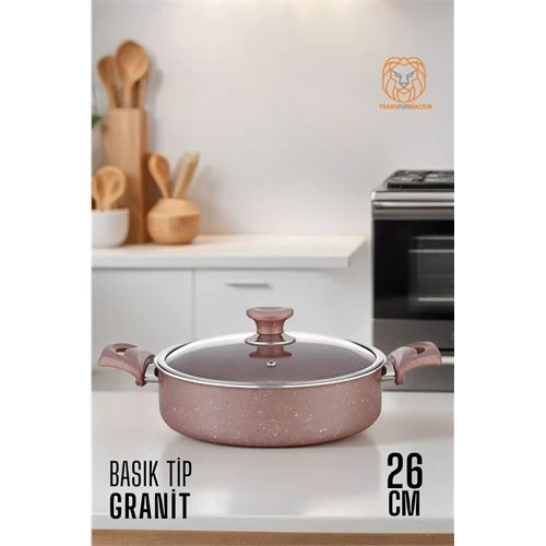 Modacar Granit Döküm Basık Tencere 26 Cm
