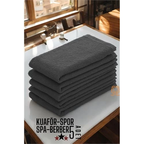 Modacar Havlu Seti Kuaför Berber Spor Spa Salon Havlusu Mikrofiber Grİ