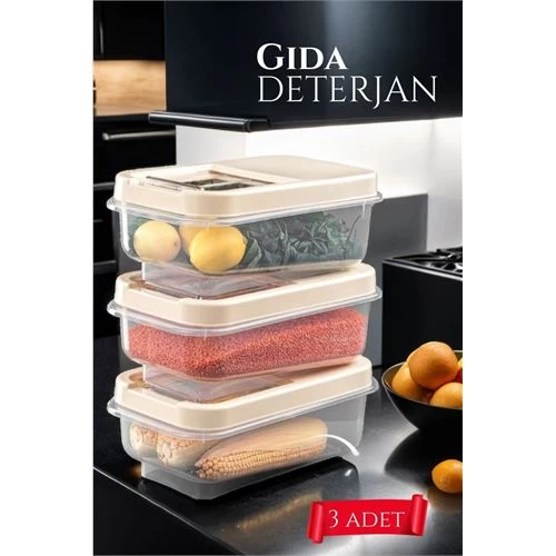 Modacar Deterjan Ve Gıda Saklama Kutusu 3 Adet