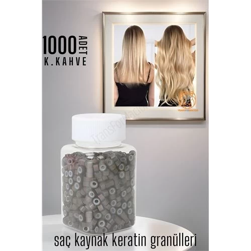 Modacar Nano Saç Kaynak Boncukları Koyu Kahve 1000 Adet