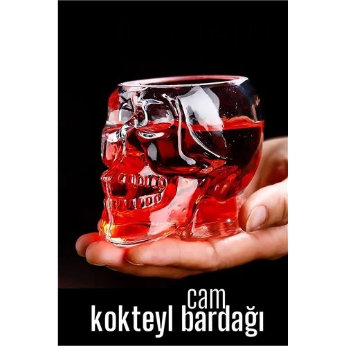Modacar 4 Adet Kokteyl Bardağı Kurukafa Cam 720275 Toptan Paket